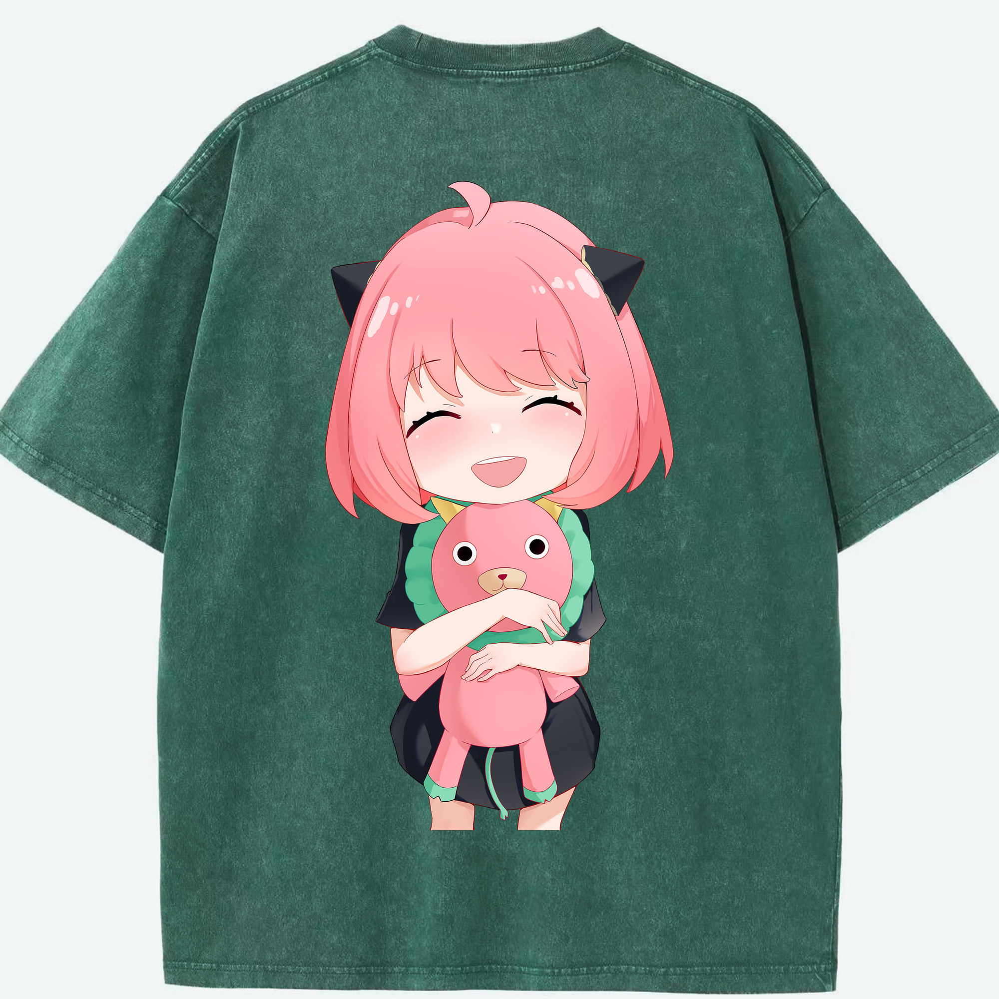 （画像用） SPY×FAMILY间谍家家酒 綿100% ヴィンテージ風 半袖Tシャツ（背面プリント）